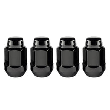 画像をギャラリービューアに読み込む, McGard Hex Lug Nut (Cone Seat Bulge Style) M14X1.5 / 22mm Hex / 1.635in. Length (4-Pack) - Black