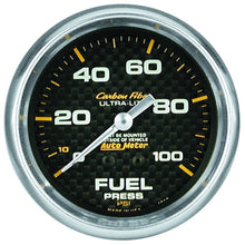 画像をギャラリービューアに読み込む, Autometer Carbon Fiber 66.7mm 0-15 PSI W/O ISO Fuel Pressure Gauge