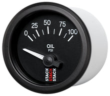 画像をギャラリービューアに読み込む, Autometer Stack Instruments 52mm 0-100 PSI 1/8in NPTF Electronic Oil Pressure Gauge - Black