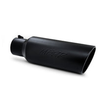 画像をギャラリービューアに読み込む, MBRP Universal Tip 6in OD Rolled End 4in Inlet 18in L Black Coated Exhaust Tip