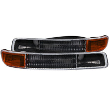 画像をギャラリービューアに読み込む, ANZO 1999-2006 GMC Sierra 1500 Euro Parking Lights Black w/ Amber Reflector