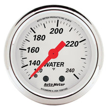 画像をギャラリービューアに読み込む, AutoMeter Gauge Water Temp 2-1/16in. 120-240 Deg. F Mech Arctic White