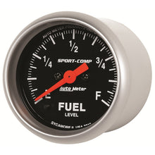 画像をギャラリービューアに読み込む, Autometer Sport Comp 52mm Full Sweep Electronic Fuel Level Programmable Empty-Full Range Gauge