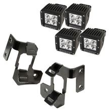 画像をギャラリービューアに読み込む, Rugged Ridge 07-18 Jeep Wrangler JK Semi-Gloss Black Square A-Pillar LED Light Mount Kit