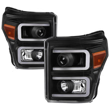画像をギャラリービューアに読み込む, xTune Ford Super Duty 11-16 Projector Headlights Light Bar DRL Black PRO-JH-FS11-LBBRL-BK