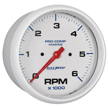画像をギャラリービューアに読み込む, Autometer Marine White Ultra-Lite 5in In-Dash Tachometer 0-6K RPM