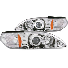 画像をギャラリービューアに読み込む, ANZO 1994-1998 Ford Mustang Projector Headlights w/ Halo Chrome 1pc