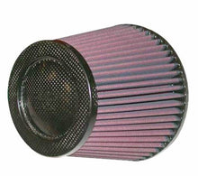 画像をギャラリービューアに読み込む, K&amp;N Cone Filter 5in ID 6.5in base 4.5in top 5.625in height carbon fiber look