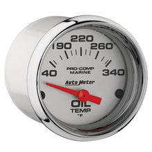 画像をギャラリービューアに読み込む, Autometer Marine Chrome Ultra-Lite 2-1/16in Electric Oil Temperature Gauge 140-300 Deg F