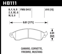 画像をギャラリービューアに読み込む, Hawk 94-04 Mustang Cobra / 88-95 Corvette 5.7L / 88-92 Camaro w/ HD Brakes Front Performance Ceramic
