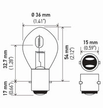 画像をギャラリービューアに読み込む, Hella Bulb 6235 12V 35/35W Ba20D B11 S2 Sb