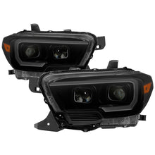 画像をギャラリービューアに読み込む, xTune 16-18 Toyota Tacoma SR/SR5 DRL Proj Headlights w/Turn Signal - Blk Smk (PRO-JH-TTA16-SR-BSM)