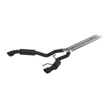 画像をギャラリービューアに読み込む, MBRP 15-17 Ford Mustang GT 5.0 3in Cat Back Dual Split Rear Race Version 4.5in Tips - Black Coated