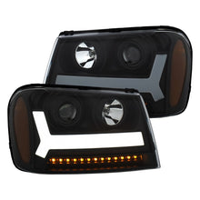 画像をギャラリービューアに読み込む, ANZO 2006-2009 Chevrolet Trailblazer Projector Headlights w/ Plank Style Design Black w/ Amber
