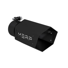 画像をギャラリービューアに読み込む, MBRP Universal 4in Hex Tip 3in Inlet 10in Length w/ Logo - Black Coated