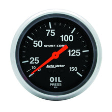 画像をギャラリービューアに読み込む, AutoMeter Gauge Oil Pressure 2-5/8in. 150PSI Mechanical Sport-Comp