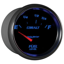 画像をギャラリービューアに読み込む, AutoMeter Gauge Fuel Level 2-5/8in. 73 Ohm(e) to 10 Ohm(f) Elec Cobalt