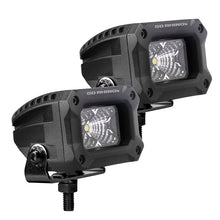 画像をギャラリービューアに読み込む, Go Rhino Xplor Bright Series Rectangle LED Flood Light Kit (Surface/Thread Std Mnt) 3x2 - Blk (Pair)