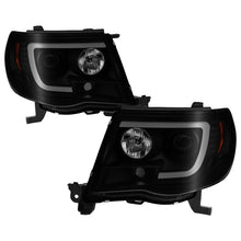 画像をギャラリービューアに読み込む, Spyder 05-11 Toyota Tacoma Ver 2 Proj Headlights - Light Bar DRL - Black Smoke PRO-YD-TT05V2-LB-BSM