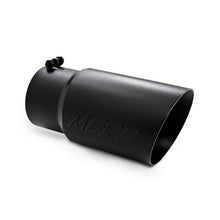 画像をギャラリービューアに読み込む, MBRP Universal Tip 6 O.D. Dual Wall Angled 5 inlet 12 length - Black Finish