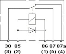 画像をギャラリービューアに読み込む, Hella Relay 12V 20/40A Spdt Dio