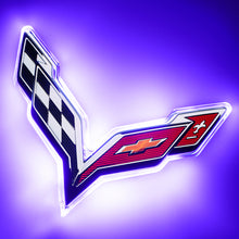 画像をギャラリービューアに読み込む, Oracle Corvette C7 Rear Illuminated Emblem - Dual Intensity - UV/Purple