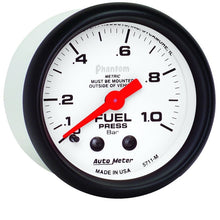画像をギャラリービューアに読み込む, Autometer Phantom 2-1/16in 0-1.0 Bar Mechanical Fuel Pressure Gauge