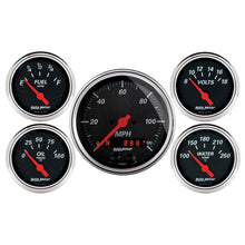 画像をギャラリービューアに読み込む, Autometer Designer Black Dash Kit 5pc MPH / Fuel / Oil / WTMP / Volt