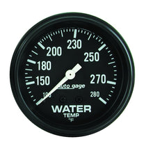 画像をギャラリービューアに読み込む, Autometer AutoGage 2 5/8in Mechanical 100-280 Deg Water Temp Gauge - Black
