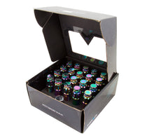 画像をギャラリービューアに読み込む, NRG 700 Series M12 X 1.5 Steel Lug Nut w/Dust Cap Cover Set 21 Pc w/Locks &amp; Lock Socket - Neochrome