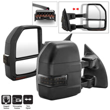 画像をギャラリービューアに読み込む, xTune 99-07 Ford Super Duty LED Telescoping Manual Mirrors - Smk (Pair) (MIR-FDSD99S-G4-MA-RSM-SET)
