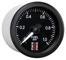 画像をギャラリービューアに読み込む, Autometer Stack 52mm 0-1 Bar M10 Male Pro Stepper Motor Fuel Pressure Gauge - Black