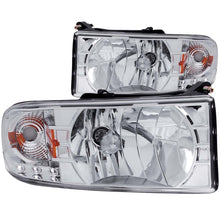 画像をギャラリービューアに読み込む, ANZO 1994-2001 Dodge Ram Crystal Headlights Chrome w/ LED