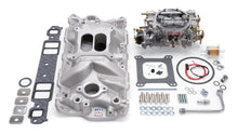 画像をギャラリービューアに読み込む, Edelbrock Manifold And Carb Kit Performer Eps Small Block Chevrolet 1957-1986 Natural Finish