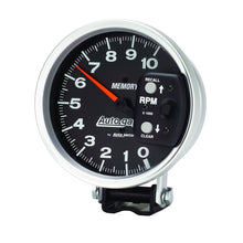 画像をギャラリービューアに読み込む, Autometer 5 inch 10,000 RPM w/ Peak Memory Pedestal Tachometer Auto Gauge - Black
