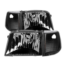 画像をギャラリービューアに読み込む, xTune Ford Ranger 93-97 Crystal Headlights w/ Corner Lights 4pcs Sets Black HD-JH-FR93-SET-BK