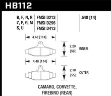画像をギャラリービューアに読み込む, Hawk 84-96 Corvette /88.5-97 Pontiac Firebird Blue 9012 Race Rear Brake Pad