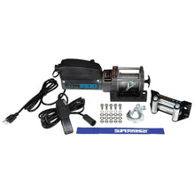 画像をギャラリービューアに読み込む, Superwinch 1,500 lbs. 1.1 HP 120V AC 1/8 In x 35ft. Wire Rope - Gray Wrinkle