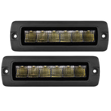 画像をギャラリービューアに読み込む, Go Rhino Xplor Blackout Series Sixline LED Flood Light Kit (Flush Mount) - Blk (Pair)
