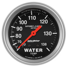画像をギャラリービューアに読み込む, Autometer 2-5/8in 60-140 Degree C Mechanical Water Temperature Sport-Comp Gauge