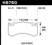 画像をギャラリービューアに読み込む, Hawk 2016 Audi A8 Front High Performance 5.0 Brake Pads