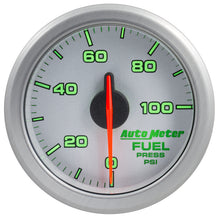 画像をギャラリービューアに読み込む, Autometer Airdrive 2-1/6in Fuel Pressure Gauge 0-100 PSI - Silver