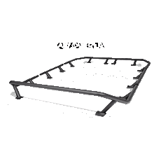 画像をギャラリービューアに読み込む, Go Rhino SRM300 Dual Rail Kit (For 40x40in. Rack) - Tex. Blk (Rails ONLY - Req. Platform)