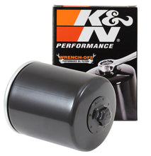 画像をギャラリービューアに読み込む, K&amp;N Harley-Davidson / Buell 3in OD x 4.063in H Black Oil Filter