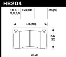 画像をギャラリービューアに読み込む, Hawk Volvo 142/145/164/240/242/244/245/262/265/1800 Black Race Brake Pads