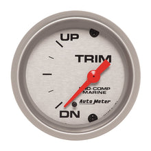 画像をギャラリービューアに読み込む, Autometer Marine Silver Ultra-Lite 2-1/16in 0 Down 90 Up Electric Trim Level Gauge