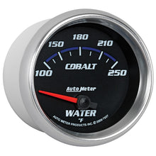 画像をギャラリービューアに読み込む, Autometer Cobalt 66mm 100-250 Degree F Electric Water Temperature Gauge