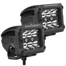 画像をギャラリービューアに読み込む, Go Rhino Xplor Bright Series Rectangle LED Spot Light Kit (Surface/Thread Stud Mnt) 4x3 - Blk (Pair)