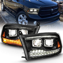 画像をギャラリービューアに読み込む, ANZO 2009-2018 Dodge Ram 1500 Led Projector Plank Style Switchback H.L Halo Black Amber (OE Style)