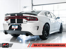 画像をギャラリービューアに読み込む, AWE Tuning 2015+ Dodge Charger 6.4L/6.2L Non-Resonated Touring Edition Exhaust - Diamond Blk Tips
